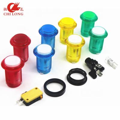 China Wholesale 30mm Illuminated PC ChiLong Circular Porcelain Game Momentary Push Button Switch for sale