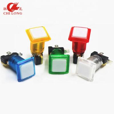 China 12V/5V PC Plastic High Quality Slot Machine Led 32*32mm Illuminated Push Button Switches for sale