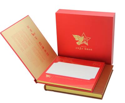 China Handmade custom luxury gift box packing red box for gift packing booxs hard lid and base box for sale