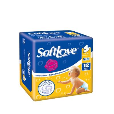 China Softlove S12 Super Soft Breathable Baby Diapers Plain Weave Diapers for sale