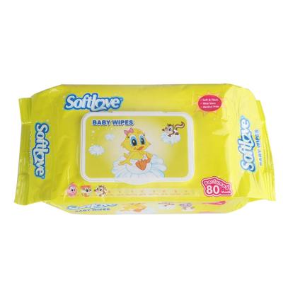 China Wholesale SKIN CARE Softlove Disposable Unscented Baby Cleansing Wet Wipes for sale