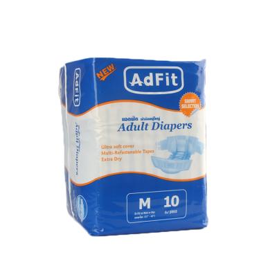 China Adfit Embroidered Companies Looking For Distributors Adult Diaper Customized Non Woven Fabric Disposable Printed Stick Tape Fluff Pulp for sale