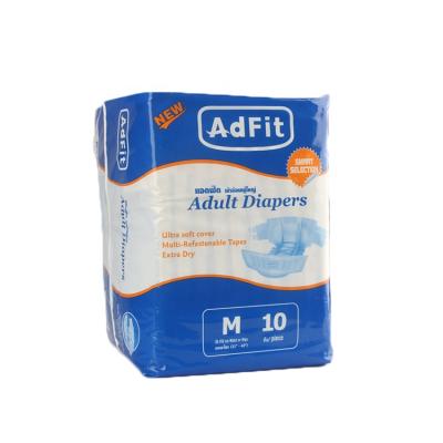 China Adfit Embroidered Free Sample M10 Printed Disposable Adult Diaper Pants for sale