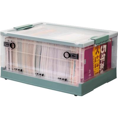 China AU CAT CX792 Viable Folding Storage Bins With Lid Plastic Box Containers Organizer Stackable Cube Folding Case for sale