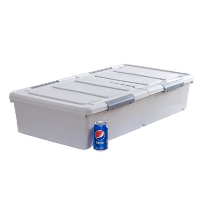 China Large Capacity Viable Wholesale Clear CAT YN8866 AU Plastic Storage Container With Lid Plastic Clothes Containers Under Bed for sale