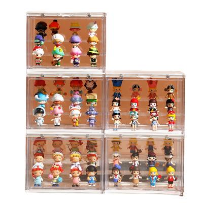 China AU CAT ZH861 Viable Acrylic Display Rack Storage Boxes Dustproof Organizer For Figure Show Any Toys And Mini Figure for sale