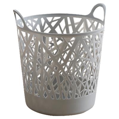 China AU CAT YN012 Handmade Laundry Basket Modern Round Storage Basket Laundry Baskets With Two Handles for sale