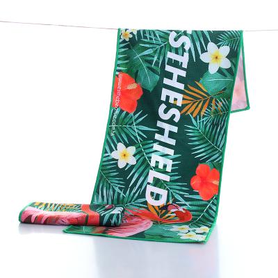 China Customized high quality QUICK DRY 40*100cm sublimation microfiber waffle hair towel for your team in 2021 for sale