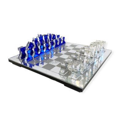 China Eco-Friendly Custom Game Figures Chess Board Game Acrylic Centerpieces Ajedrez Tabletop Chess Sets For Kid for sale