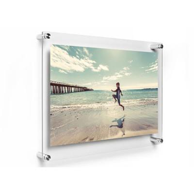 China Plastic A4 Size Wall Mounted Photo Frame Gallery 3D Printing Plexiglass Acrylic Poster Frame for sale