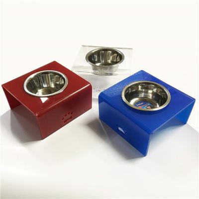 China Sustainable Small Acrylic Pet Bowl /plastic Pet Feeder Bowl For Dog And Cat for sale