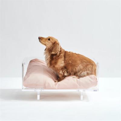 China Cat Dog Pet Bed House Luxury Indoor Acrylic Viable for sale