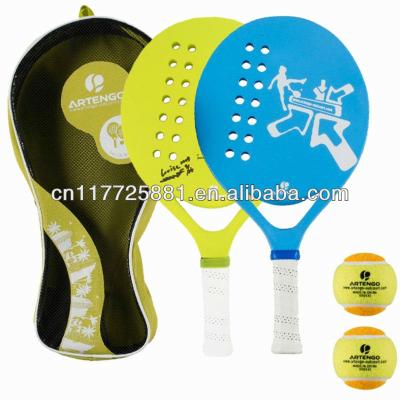 China 7-Layer Poplar Wood Customize Paddle Racket Made Of 7 Layer Poplar Wood Beach Racket Set for sale