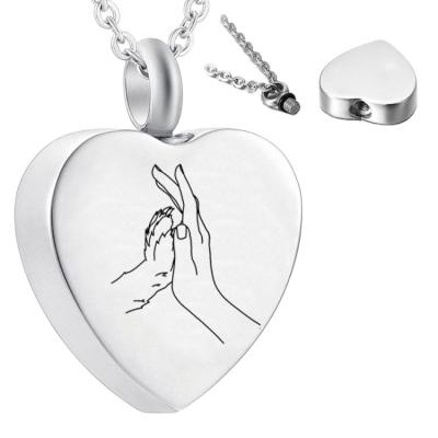 China CLASSIC Heart Memory Necklace NRE Heart Pendant Necklaces For Ashes Cremation Jewelry To Commemorate Beloved Pets for sale