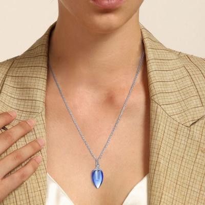 China CLASSIC Teardrop Necklace Dangle Urn Cremation Necklaces For Ashes Crystal Memorial Cremation Jewelry for sale