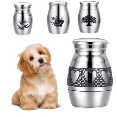 China Viable pet urn picturemini urn cremation keepsake container metal pet memorial urns for sale