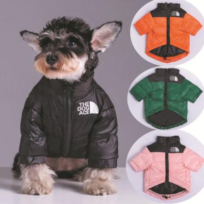 China High End Luxury Fashionable Brand Zipper Dog Jacket Stocked Waterproof Dog Clothes Coat for sale