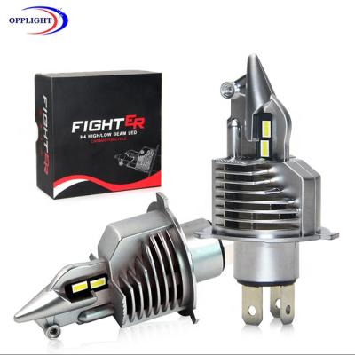 China High Power Fighter Series Led Headlight H4 White Beam Angle360 Car Bulb 10000LM 6500K Universal for sale