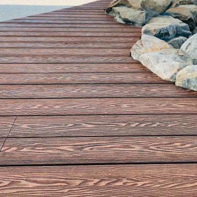 China Textured 3D Composite Decking Embossing Holz Kunststoff Composite Decking zu verkaufen