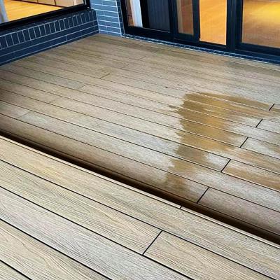 China Embossed WPC Composite Decking Board Panel Anti Slip Low Maintenance for sale