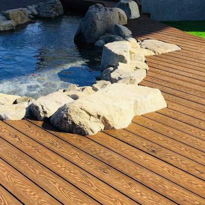 Cina Patio 3D Composite Decking Commerciale WPC Profilo di Decking Hollow in vendita