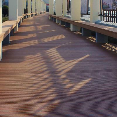 China Extruded WPC Waterproof Flooring Outdoor/Indoor Composite Floor Decking for sale