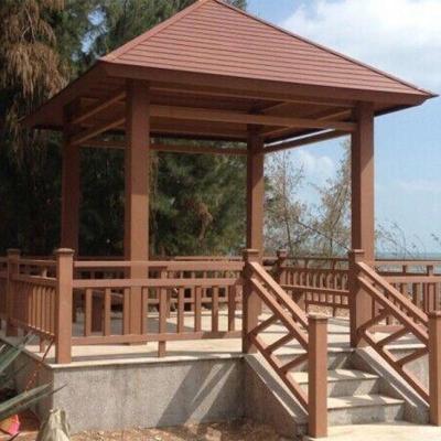 China Anti UV WPC Gazebo Rotproof Outdoor WPC Pavilion lightweight for sale