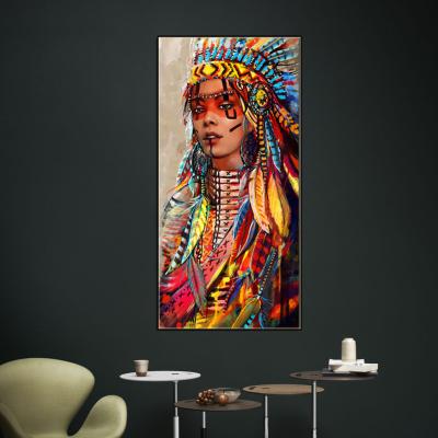 China Modern African Indian Wall Art Decorative Canvas Paintings Cheap Art Prints of Women for sale