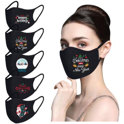 China 2020 Party Accessory Women Digital Printing Facemask Reusable Black Christmas Maskss Face Masks Washable Men Christmas Face Maskss for sale