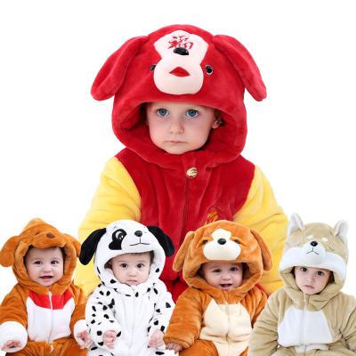 China Warm And Comfortable Don't Hurt Skin Hot Sale Cute Cartoon Baby Clothes Winter Cartoon Animals Baby Long Sleeve Baby Soft Rompers for sale