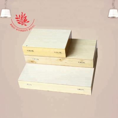 China Solid Wood 25pcs Prepared Slides Storage Box 25 50 100 Capacity Wooden Box Elegant Wooden Microscope Slides for sale