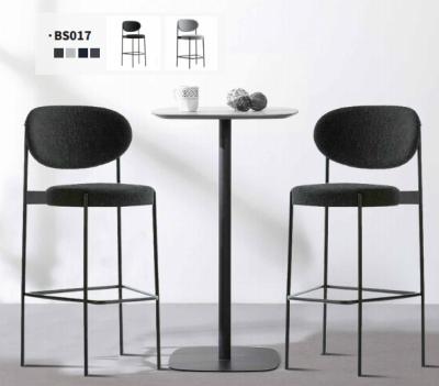 China Home Furniture Hot Selling Back High Back Velvet Covered Seat Competitive Price High Level Bar Stool for sale