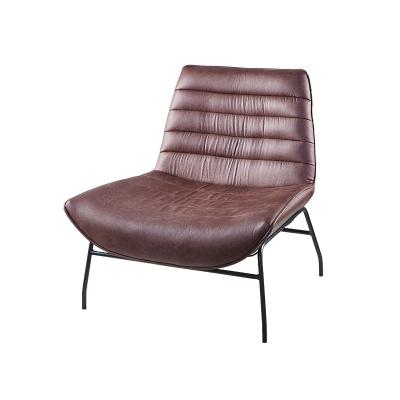 China Leather Upholstered Armchair Seat Armrest Lounge Lounge Chair Customized Office Hotel Leisure Chair for sale