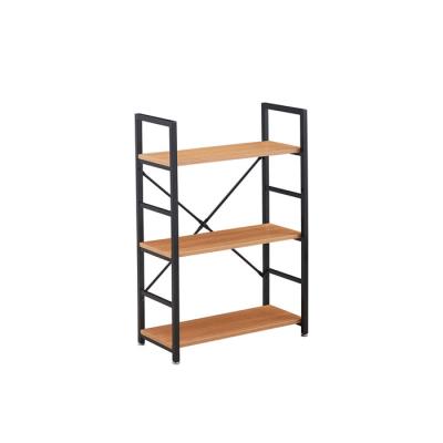 China Convertible Acrylic Floating Book Case Rack Store Display Shelf Black Wood Shelf for sale