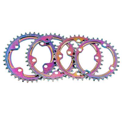 China Colorful Road Bike Tire Chain Sprocket Electroplating Positive And Bicycle for sale