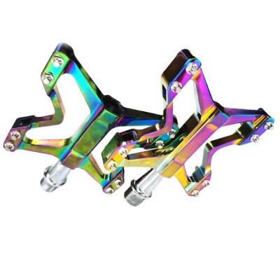 China BMX Aluminum Alloy Bicycle Pedal Palin Foot Mtb Bicycle Pedal Waterproof Non-slip Sealed Bearing Customization for sale