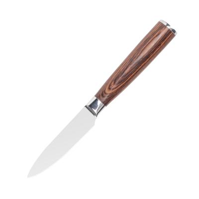 China 3.5 Inch 5cr15 Stainless Steel Kitchen Knife Pakka Handle Durable Ergonomic Wood Paring Knife for sale