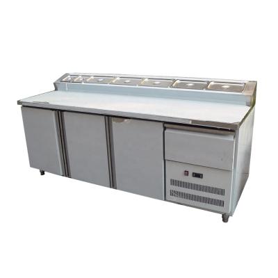 China Commercial Tabletop Pizza Fridge Pre Cooler Undercounter Single-Temperature Pizza Fridge for sale