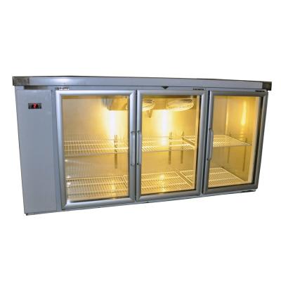 China Single-temperature Bar Fridge 3 Glass Door Under Counter Beverage Cooler Undercounter Restaurant Fridge Refrigeration Equipment for sale