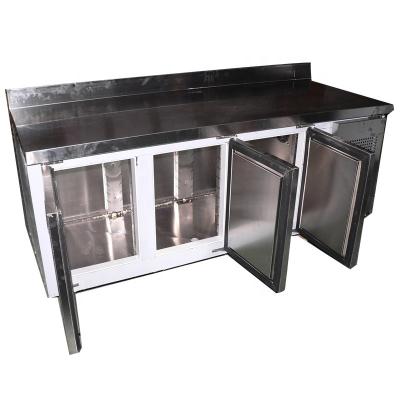 China Single-Temperature 3 Doors Stainless Steel Under Counter Kitchen Refrigerator for sale