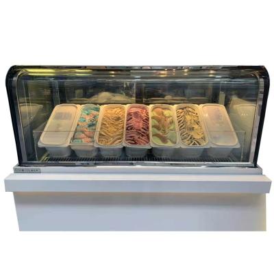 China Single-temperature countertop ice cream display freezer for gelato display for sale