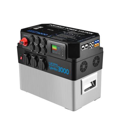 China Champion 3000w 2000w inverter lifepo4 battery portable generator ac 220v electric power station with app remote function 200/300Ah for sale