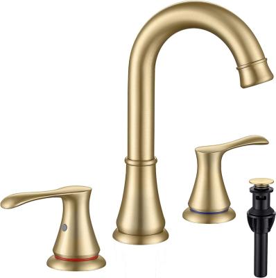 China With Pull-Down Bar WiPPhs Bathroom Faucet For Sink 3 Hole With Pop Out cUPC Faucets Supply Drain And Hose, 2 Handle 8 Inch Brass Widespread Bathroom for sale