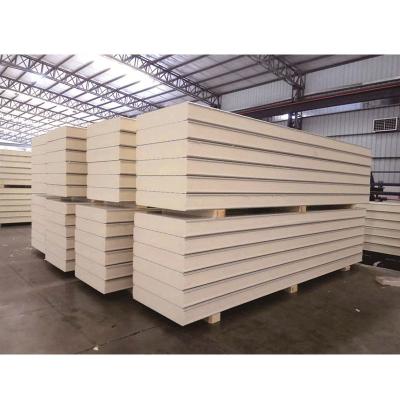 China Modern Insulated Cold Room Panels PU Sandwich Panel Polyurethane For Cold Room Or Refrigerated Warehouse Panel for sale