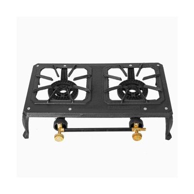 China Hotel New Design Small Burner Cast Iron Stove Stainless Steel High Pressure Gas Stove for sale