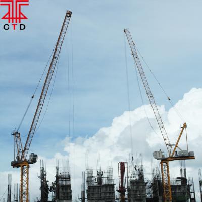 China Tower Crane Up 30tons at topkit available, new tower cranes TCD6024B luffing 18t flat top tower crane for sale