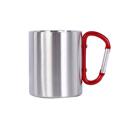 China Factory Direct Sale Sustainable Water Mug With Handle Stainless Steel Single Wall Coffee Mug for sale