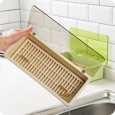 China Sustainable Household Bamboo Fiber Chopstick Box Kitchen Tableware Spoon With Drain Storage Box Chopstick Cage With Cover Restaura Dustproof for sale