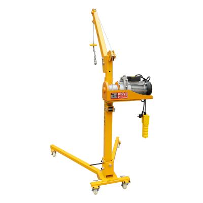 China Other Chinese Hardware Small Size Movable Wheel Construction Factory Price Electric Lift Arm Crane Outdoor Hoist for sale