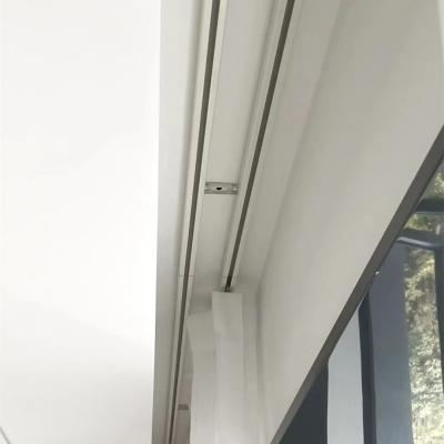 China Silent Corrugated Folding Smart Home Aluminium Motorised Curtain Track WifiTuya Motor for Bedroom for sale